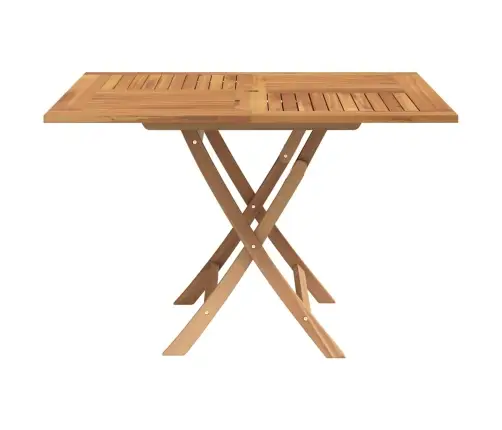 Saliekams Dārza Galds, 110X110X75 Cm, Masīvs Tīkkoks Vidaxl