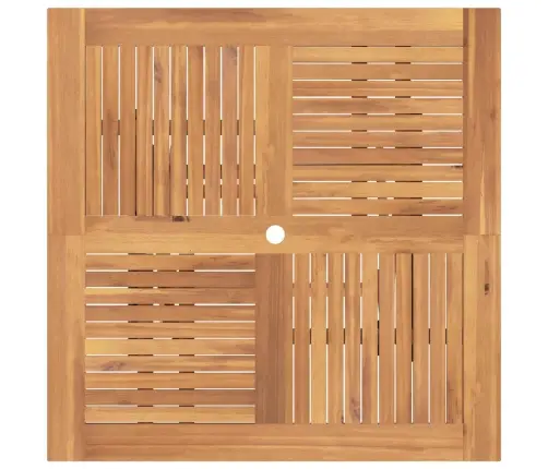 Saliekams Dārza Galds, 110X110X75 Cm, Masīvs Tīkkoks Vidaxl