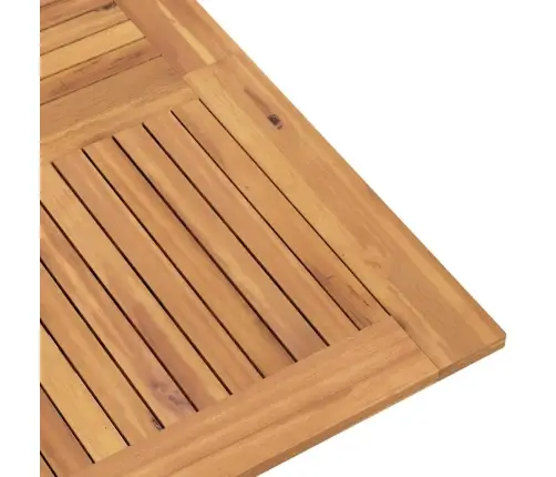 Saliekams Dārza Galds, 110X110X75 Cm, Masīvs Tīkkoks Vidaxl