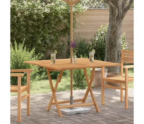 Saliekams Dārza Galds, 110X110X75 Cm, Masīvs Tīkkoks Vidaxl