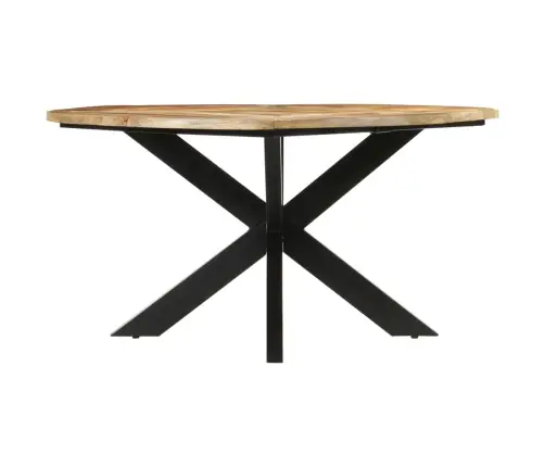 Virtuves Galds, Ø150X76 Cm, Neapstrādāts Mango Masīvkoks Vidaxl