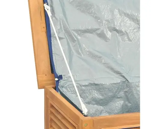 Dārza Uzglabāšanas Kaste Ar Maisu, 200X50X55 Cm, Masīvs Tīkkoks Vidaxl