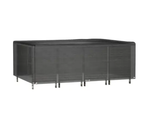 Dārza Mēbeļu Pārklājs, 12 Gredzeni, 240X180X80 Cm, Taisnstūra Vidaxl