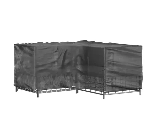 Dārza Mēbeļu Pārklājs, L-Forma, 16 Gredzeni, 215X215X90 Cm Vidaxl