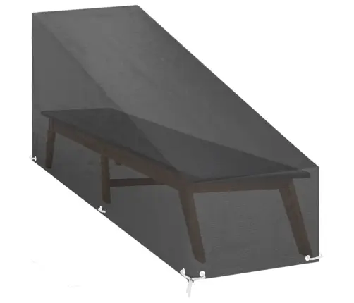 Saulės Gulto Uždangalas, 205X75X40/70cm Polietilenas, 12 Kilpų