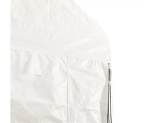 Nojume Ar Jumtu, Balta, 11,15X4,08X3,22 M, Polietilēns Vidaxl