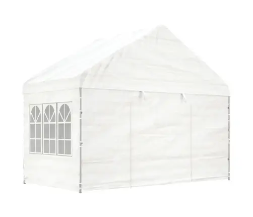 Pavėsinė Su Stogu, Balta, 15,61X4,08X3,22M, Polietilenas