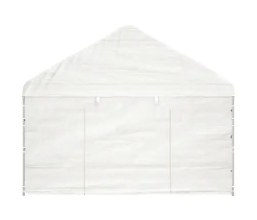 Nojume Ar Jumtu, Balta, 17,84X4,08X3,22 M, Polietilēns Vidaxl