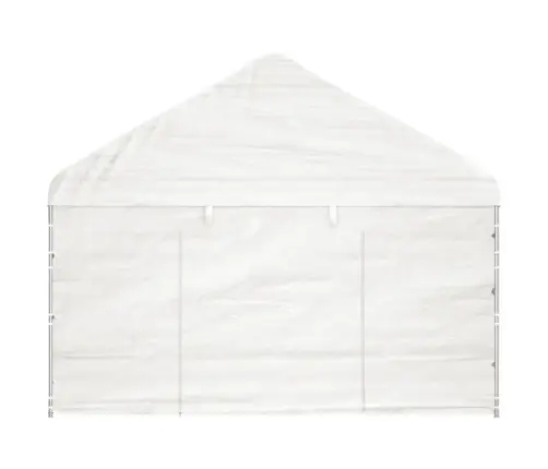 Nojume Ar Jumtu, Balta, 20,07X4,08X3,22 M, Polietilēns Vidaxl