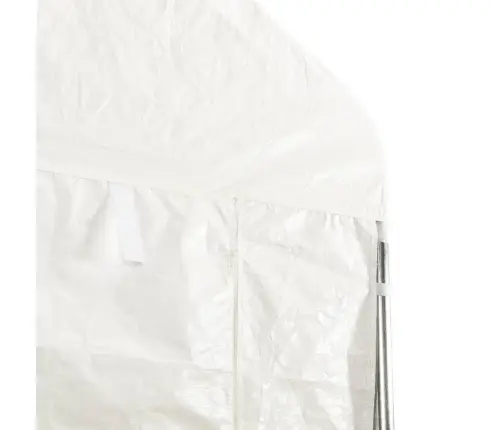 Nojume Ar Jumtu, Balta, 20,07X4,08X3,22 M, Polietilēns Vidaxl