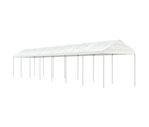 Katusega Varjualune, Valge, 15,61 X 2,28 X 2,69 M, Polüetüleen