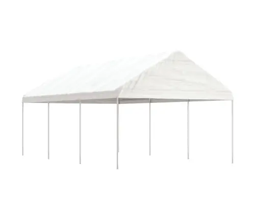 Katusega Varjualune, Valge, 6,69 X 4,08 X 3,22 M, Polüetüleen