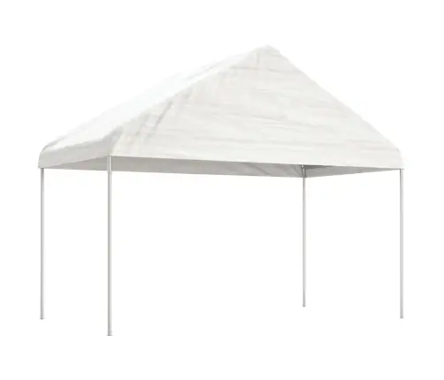 Katusega Varjualune, Valge, 6,69 X 4,08 X 3,22 M, Polüetüleen