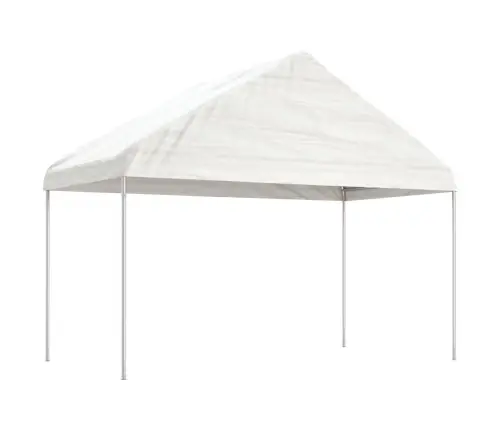 Katusega Varjualune, Valge, 15,61 X 4,08 X 3,22 M, Polüetüleen