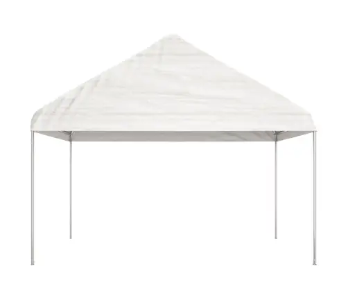 Pavėsinė Su Stogu, Balta, 20,07X4,08X3,22M, Polietilenas