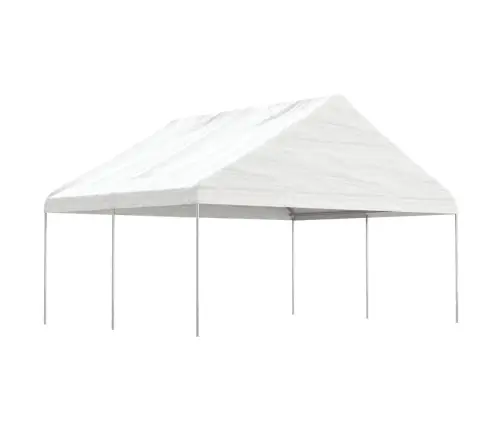 Katusega Varjualune, Valge, 4,46 X 5,88 X 3,75 M, Polüetüleen