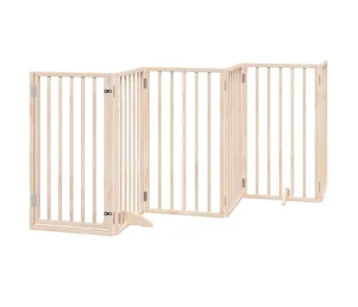 Suņu Vārti Ar Durvīm, Salokāmi, 12 Paneļi, 600 Cm, Papeles Koks Vidaxl