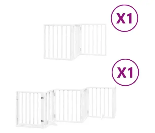 Suņu Vārti Ar Durvīm, Salokāmi, 9 Paneļi, 450 Cm, Papeles Koks Vidaxl