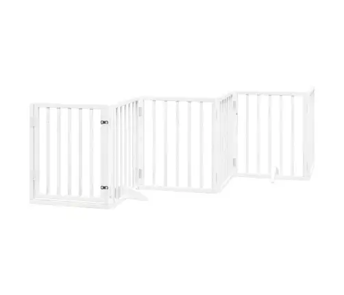 Suņu Vārti Ar Durvīm, Salokāmi, 9 Paneļi, 450 Cm, Papeles Koks Vidaxl