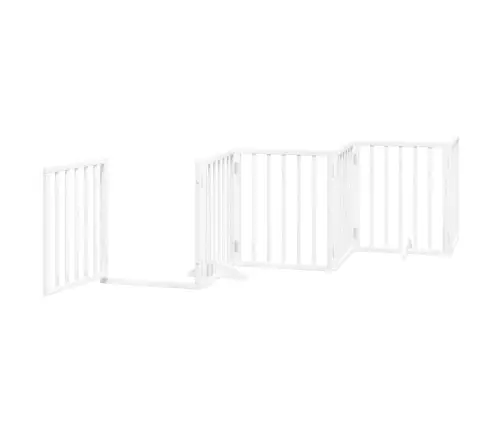 Suņu Vārti Ar Durvīm, Salokāmi, 9 Paneļi, 450 Cm, Papeles Koks Vidaxl