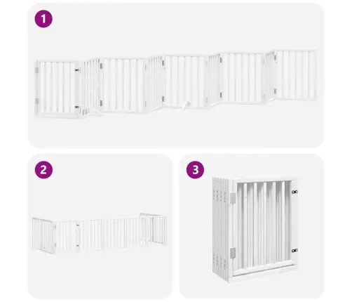 Suņu Vārti Ar Durvīm, Salokāmi, 9 Paneļi, 450 Cm, Papeles Koks Vidaxl