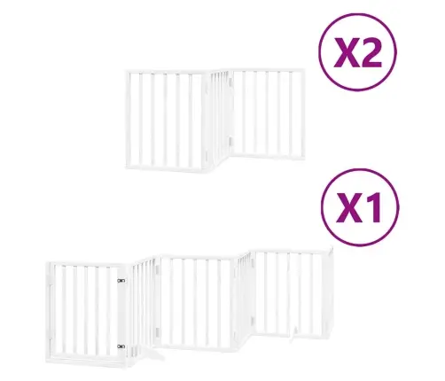 Varteliai Šunims Su Durimis, 12 Segmentų, Balti, 600cm Tuopa