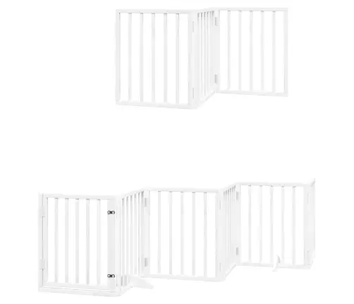 Varteliai Šunims Su Durimis, 12 Segmentų, Balti, 600cm Tuopa