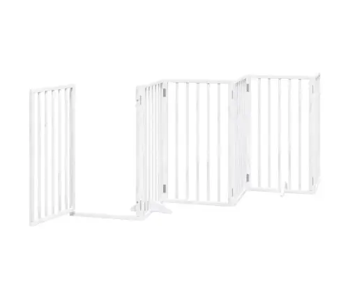 Suņu Vārti Ar Durvīm, Salokāmi, 9 Paneļi, 450 Cm, Papeles Koks Vidaxl