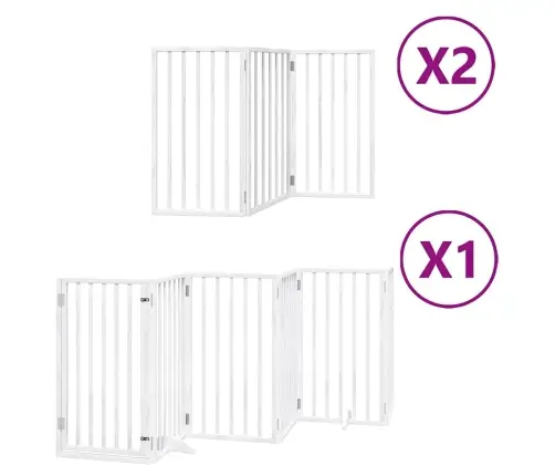 Suņu Vārti Ar Durvīm, Salokāmi, 12 Paneļi, 600 Cm, Papeles Koks Vidaxl