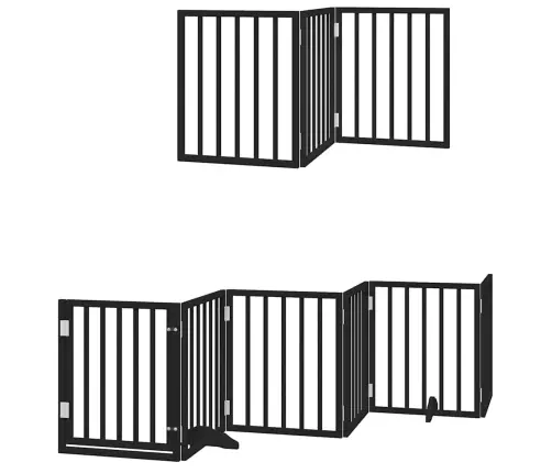 Varteliai Šunims Su Durimis, 15 Segmentų, Juodi, 750cm Tuopa
