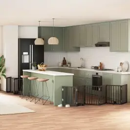 Varteliai Šunims Su Durimis, 15 Segmentų, Juodi, 750cm Tuopa