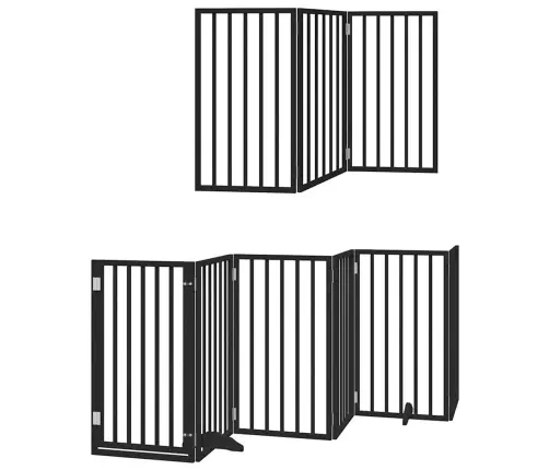 Varteliai Šunims Su Durimis, 9 Segmentai, Juodi, 450cm Tuopa