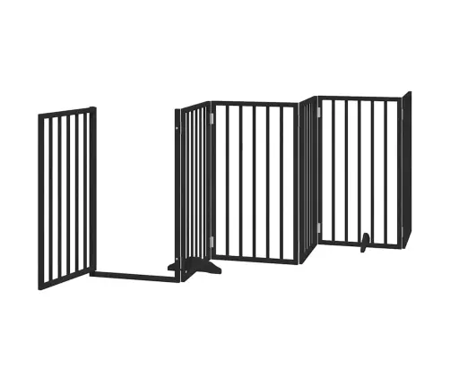 Varteliai Šunims Su Durimis, 9 Segmentai, Juodi, 450cm Tuopa