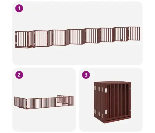 Varteliai Šunims Su Durimis, 15 Segmentų, Rudi, 750cm Tuopa