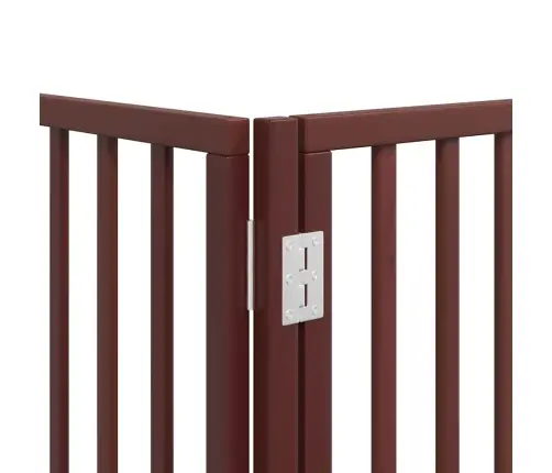 Suņu Vārti Ar Durvīm, Salokāmi, 9 Paneļi, 450 Cm, Papeles Koks Vidaxl