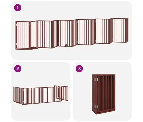 Varteliai Šunims Su Durimis, 12 Segmentų, Rudi, 600cm Tuopa