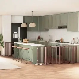 Suņu Vārti Ar Durvīm, Salokāmi, 12 Paneļi, 600 Cm, Papeles Koks Vidaxl