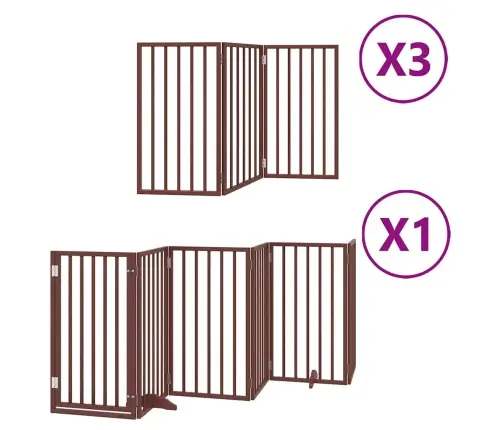 Varteliai Šunims Su Durimis, 15 Segmentų, Rudi, 750cm Tuopa