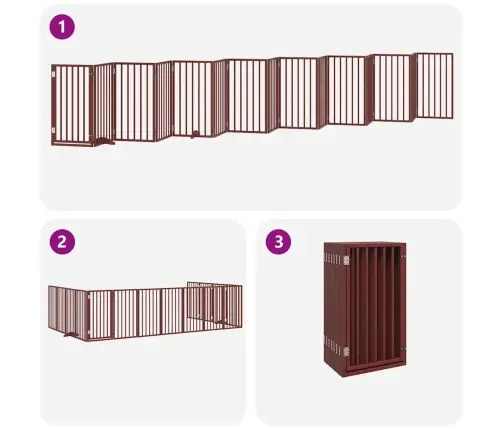 Varteliai Šunims Su Durimis, 15 Segmentų, Rudi, 750cm Tuopa