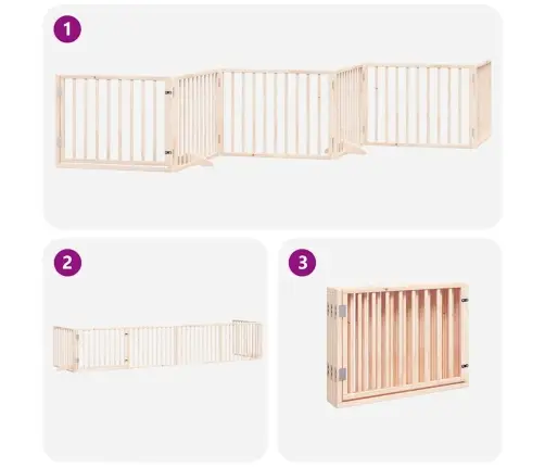 Varteliai Šunims Su Durimis, 6 Segmentai, 480cm Tuopos Mediena