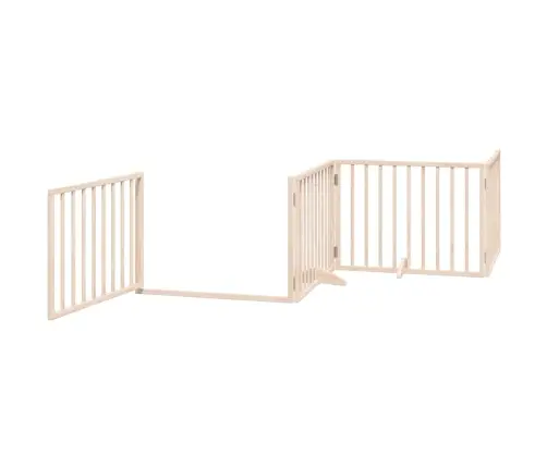 Suņu Vārti Ar Durvīm, Salokāmi, 12 Paneļi, 960 Cm, Papeles Koks Vidaxl