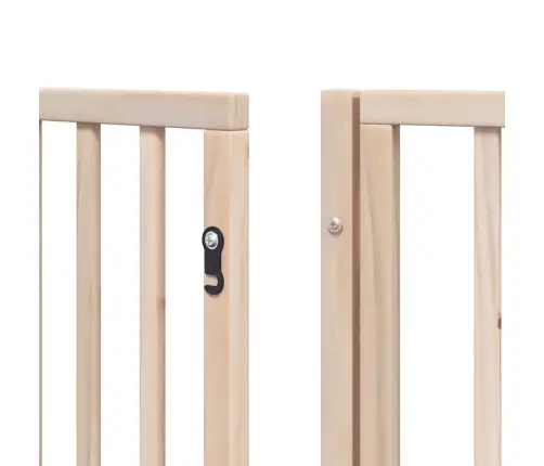 Suņu Vārti Ar Durvīm, Salokāmi, 6 Paneļi, 480 Cm, Papeles Koks Vidaxl