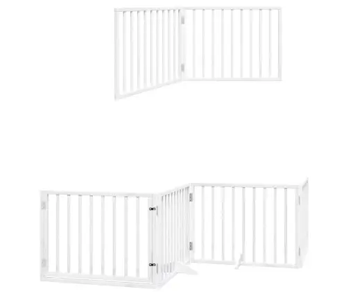 Suņu Vārti Ar Durvīm, Salokāmi, 6 Paneļi, 480 Cm, Papeles Koks Vidaxl