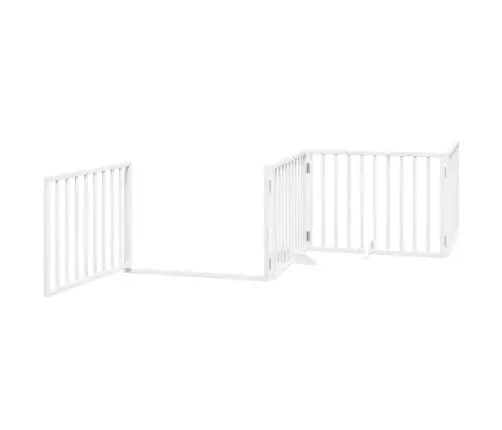 Suņu Vārti Ar Durvīm, Salokāmi, 6 Paneļi, 480 Cm, Papeles Koks Vidaxl