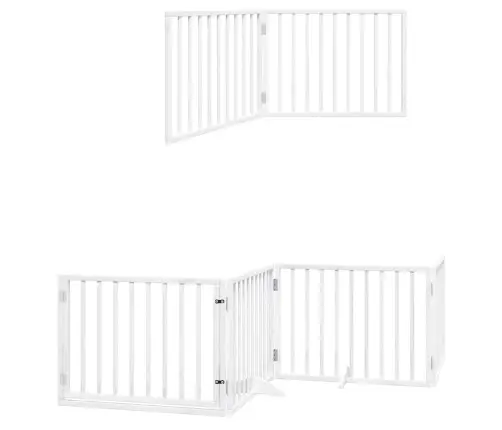 Varteliai Šunims Su Durimis, 8 Segmentai, Balti, 640cm Tuopa