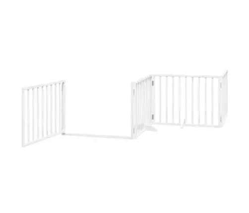 Varteliai Šunims Su Durimis, 8 Segmentai, Balti, 640cm Tuopa