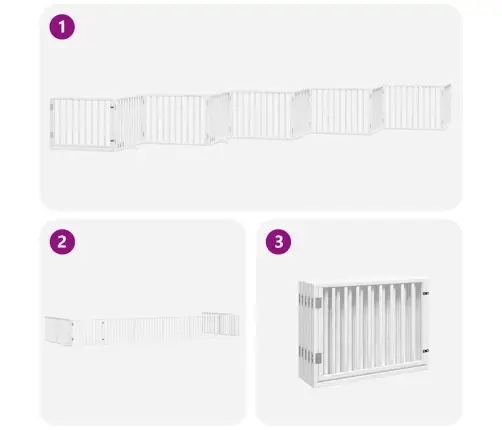 Suņu Vārti Ar Durvīm, Salokāmi, 10 Paneļi, 800 Cm, Papeles Koks Vidaxl