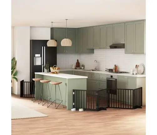 Varteliai Šunims Su Durimis, 10 Segmentų, Juodi, 800cm Tuopa