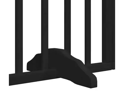 Kokkupandav Koeravärav Uksega, 12 Paneeli, Must 960 cm Pappel