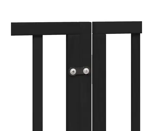 Kokkupandav Koeravärav Uksega, 12 Paneeli, Must 960 cm Pappel